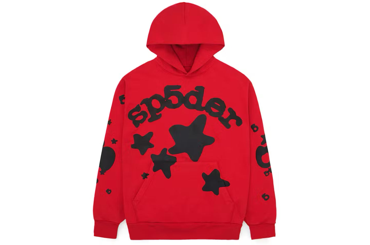 SP5DER RED HOODIE
